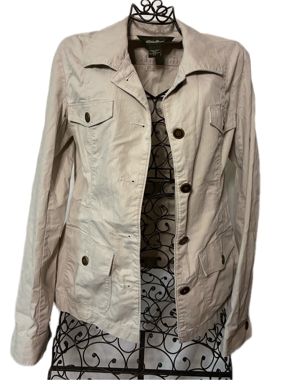 Y2K Fall 2006 Office Chic Eddie Bauer Utility Beige Blazer Capsule Wardrobe